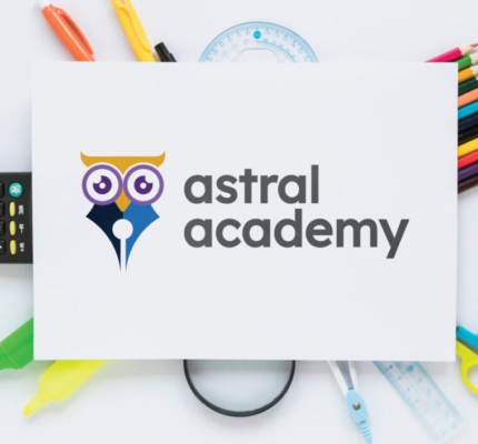 astral academy logo design by alligner
